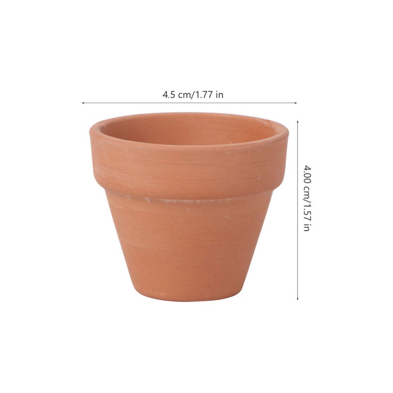 OUNONA 10Pcs Small Terracotta Pots 1.8X1.6 Inch Clay Ceramic Succulent Flower Pots with Drainage Holes for Plants Crafts Wedding Favors - Image 3
